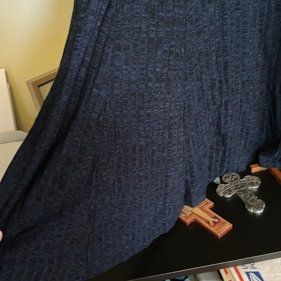 TORRID Blue/Black Marbled Ribbed Knit Trapeze Style Sweater Dress, Size 6X,GUC. - Picture 6 of 9